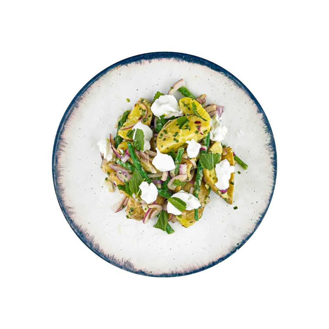 Potato Salad with Green Beans and Goat Cheese