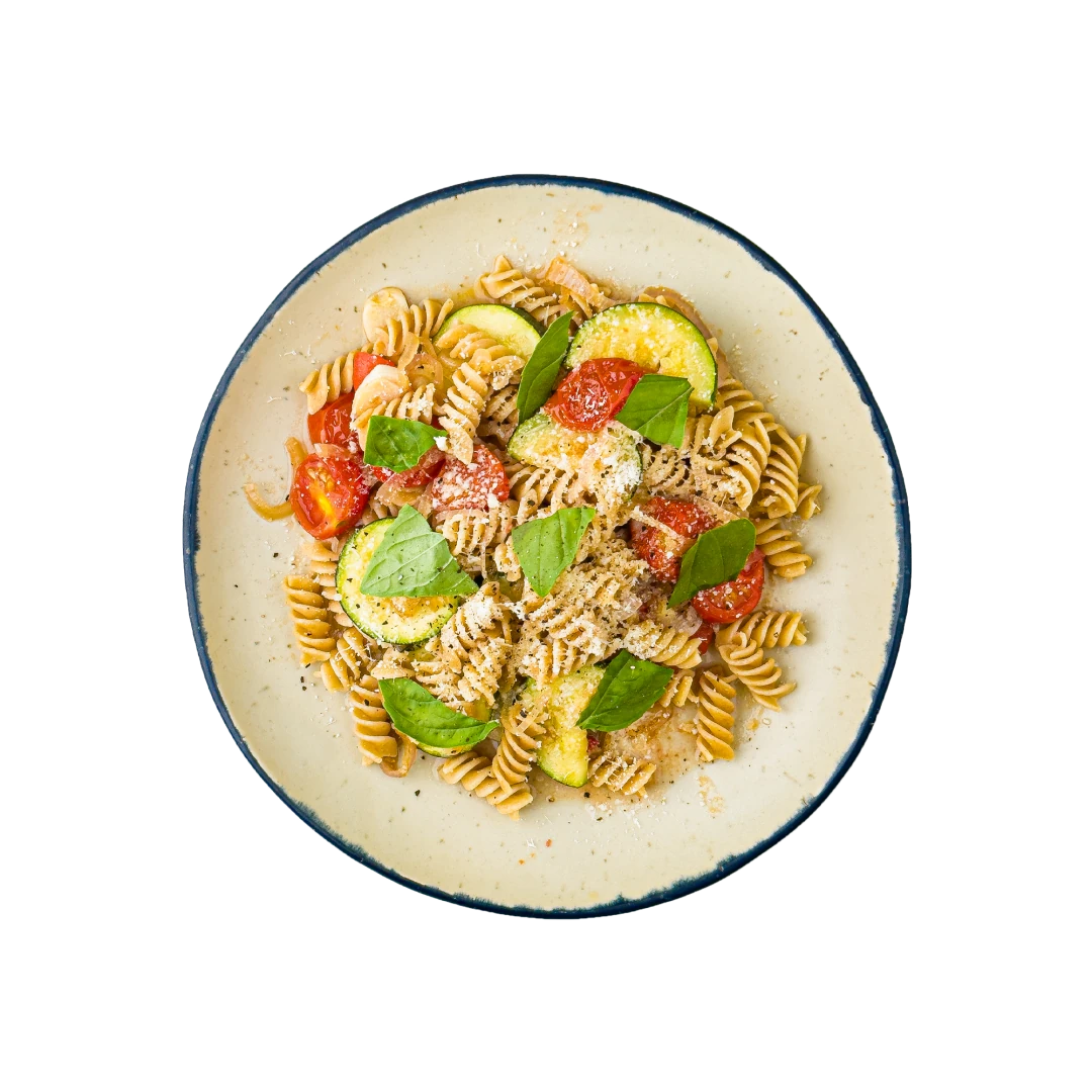 Vegetable Fusilli with Zucchini and Cheese