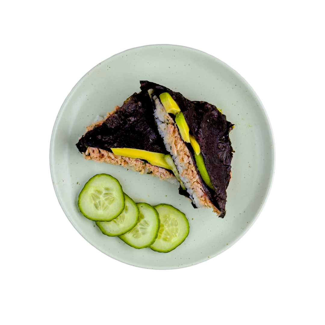 Onigirazu mit Thunfisch und Gurke