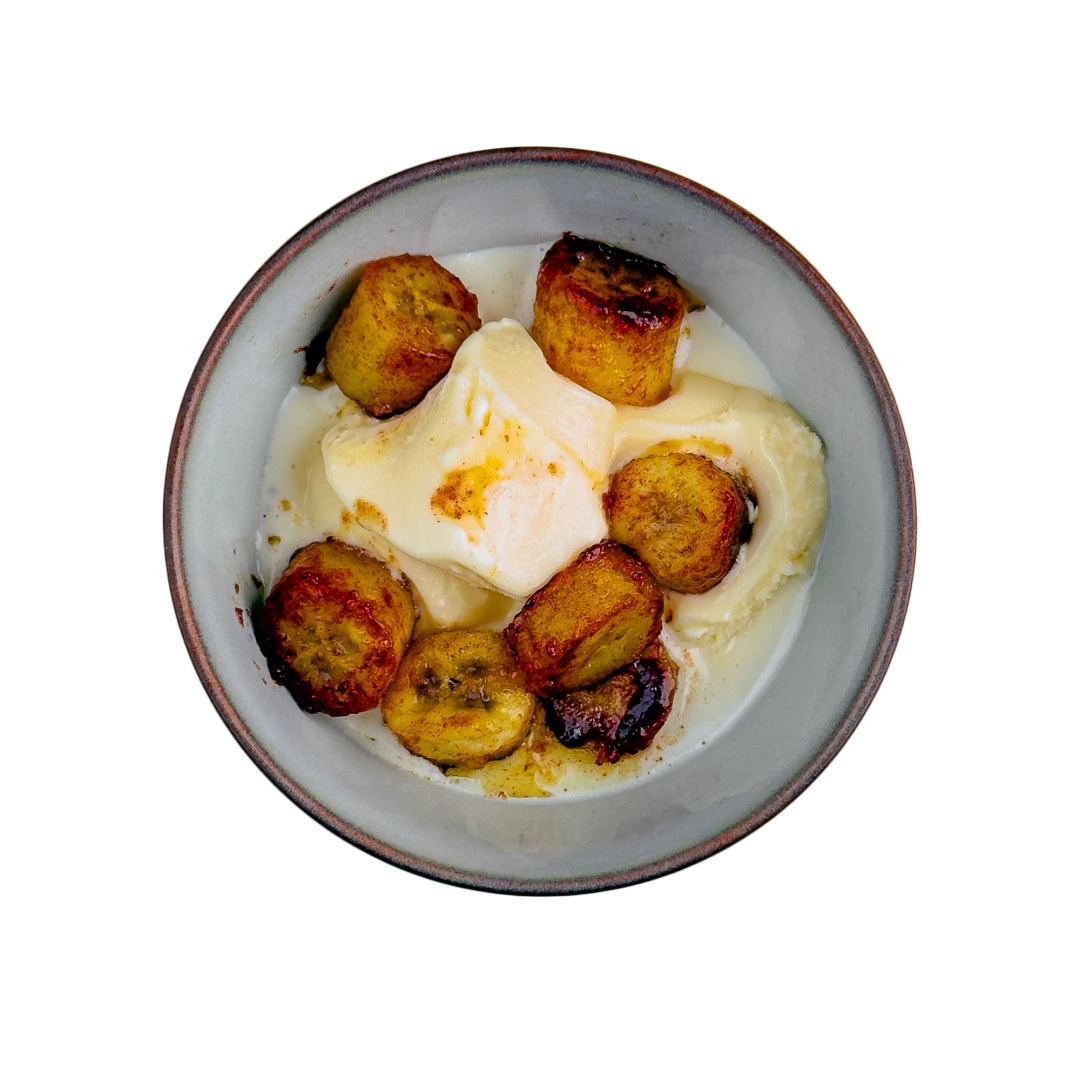 Gebratene Banane mit Zimt und Honig