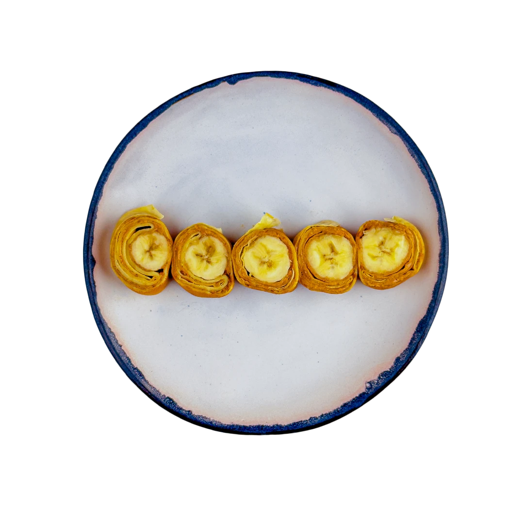 Pfannkuchen mit Banane und Erdnussbutter