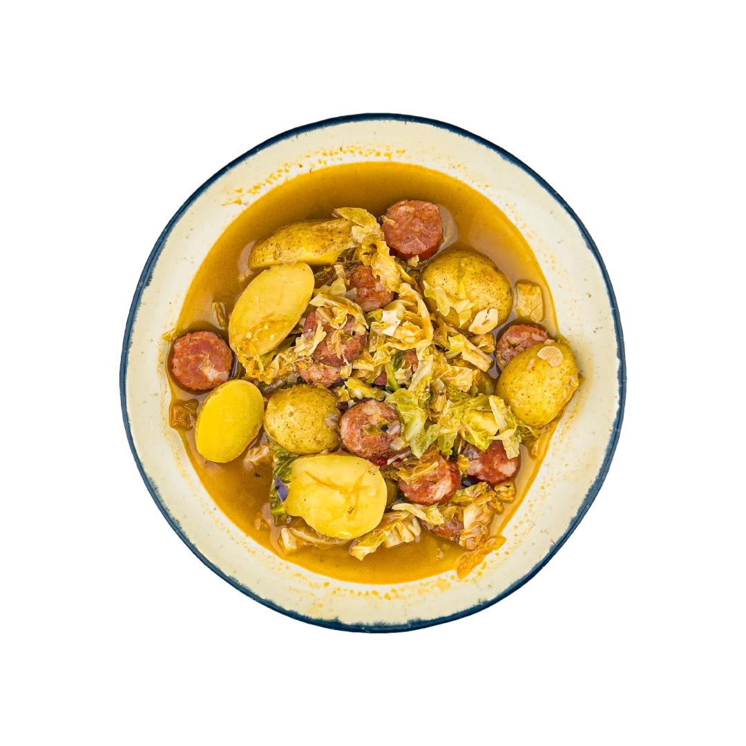 Potatoes, Sausages and Cabbage Ragout