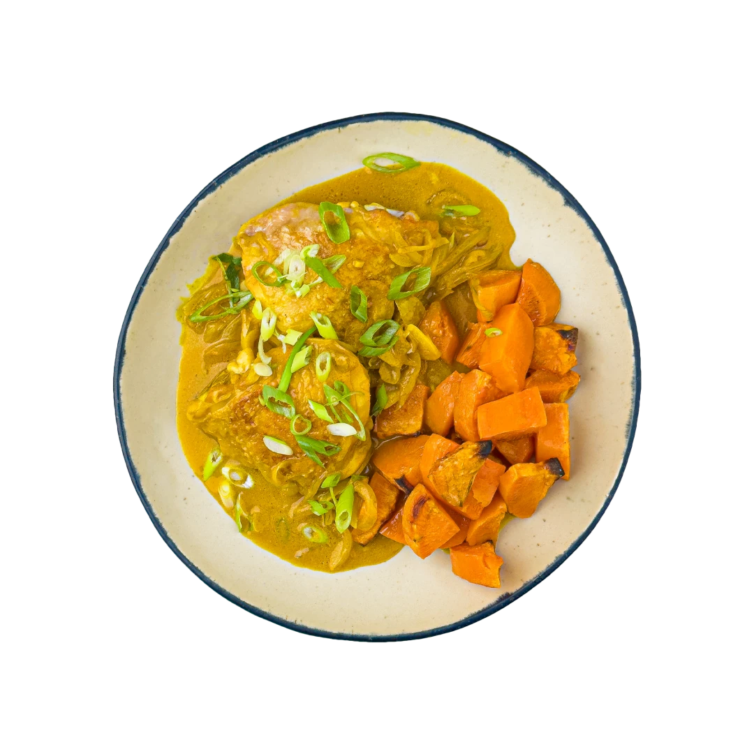 Chicken Curry With Roasted Sweet Potatoes