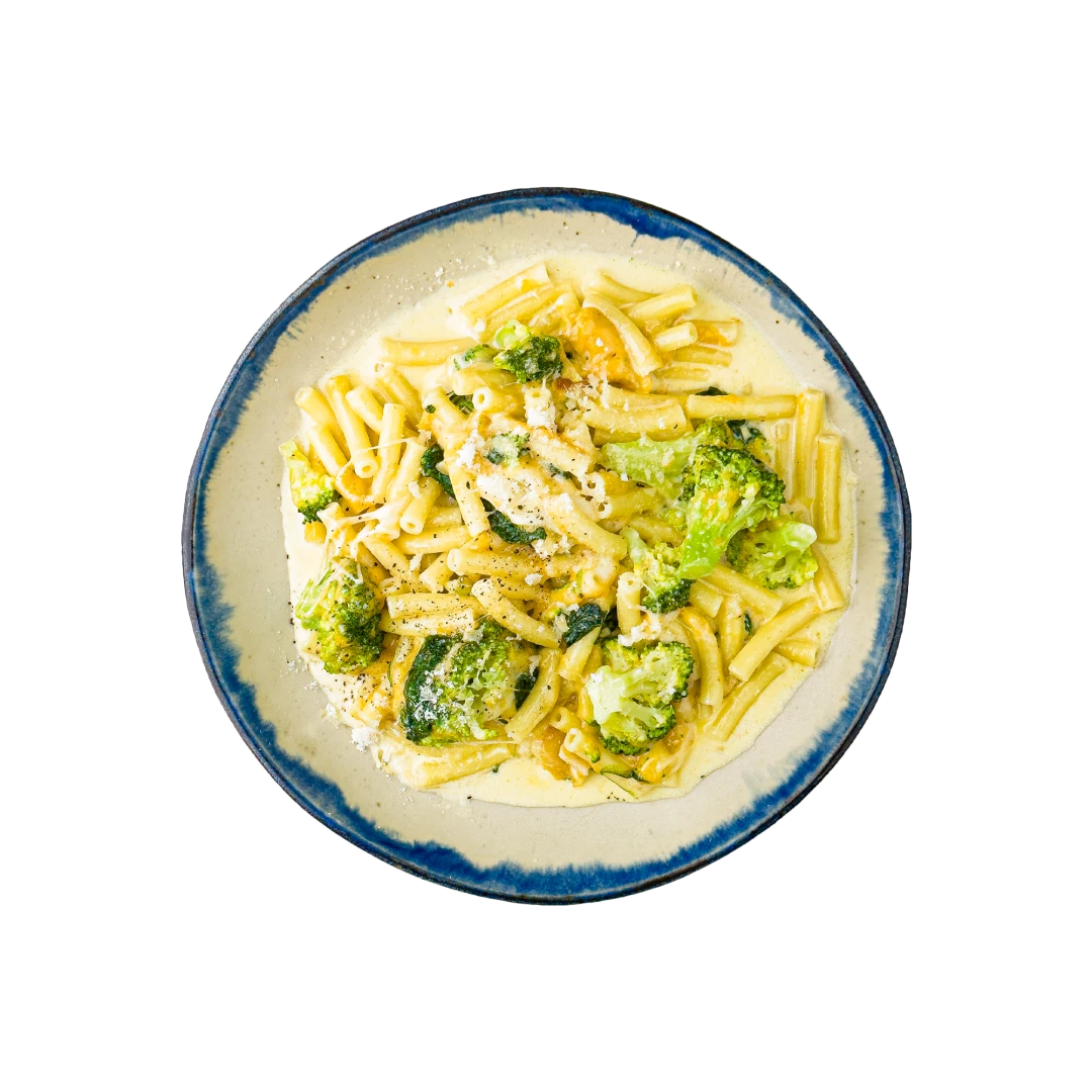 Pasta with Three Cheeses and Broccoli